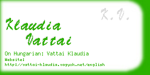 klaudia vattai business card